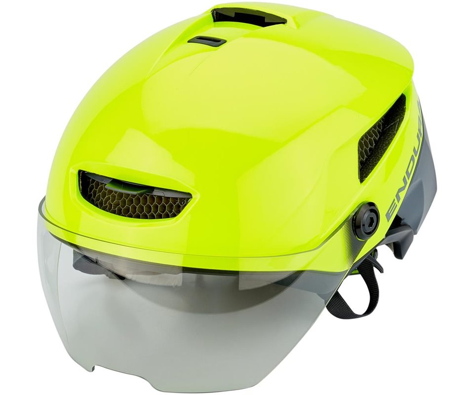 Cykelhjelm Endura Speedpedelecvisor Helmet Hivizyellow - Main Image