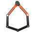 Sammenleggbar lås Kryptonite Evolution 790 Folding Lock SSF-Godkänt