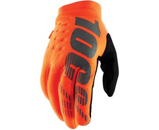 100% Brisker Gloves Fluo Orange/Black