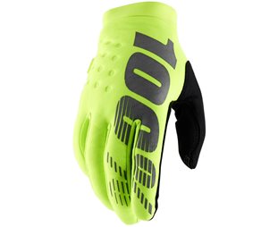 100% Brisker Youth Gloves Fluo Yellow/Black