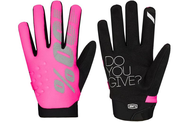 100% Brisker Women Gloves Neon Pink/Black