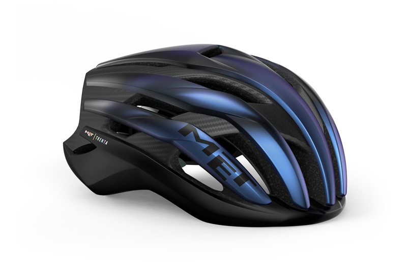 MET Trenta 3K Carbon MIPS Helmet Blue Iridescent/Matt