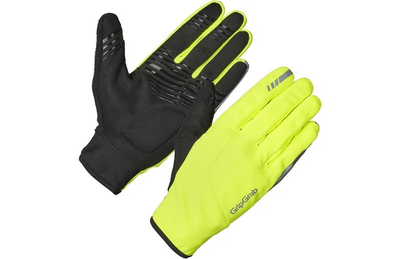 GripGrab Hurricane 2 Tuulenpitävät kevät-/syyshanskat Yellow Hi-Vis