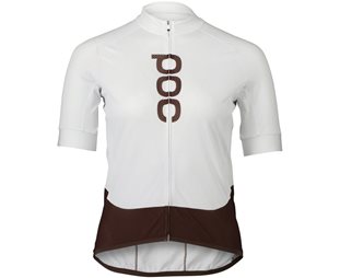 Poc Cykeltrøje til Damer Essential Road Logo Jersey Hydrogen White/Axinite Brown