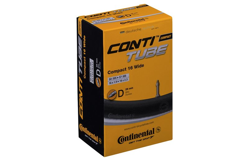 Sykkelslange Continental Compact Wide 16'' Dunlop 26mm 50/57-305/305