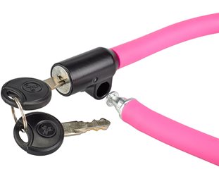 Vaijerilukko Trelock KS 106 Cable Lock Pink