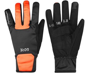GORE WEAR Pyöräilyhanskat M Gore Windstopper Thermo Gloves Black/Fireball