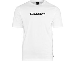 Cube Pyöräilypaita Organic T-shirt Classic Logo Men White