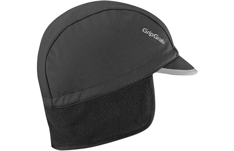 GripGrab Belgian Style Flossad Vindtät Vintercykelkeps Black