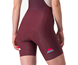 Castelli Naisten pyöräilyshortsit Prima Bib Shorts Women Deep Bordeaux/Persian Red