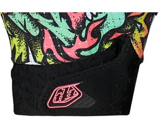 Troy Lee Designs Pyöräilyhanskat Air Gloves Skull Demon Orange/Green
