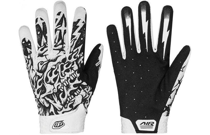 Troy Lee Designs Pyöräilyhanskat Air Gloves Skull Demon White/Black
