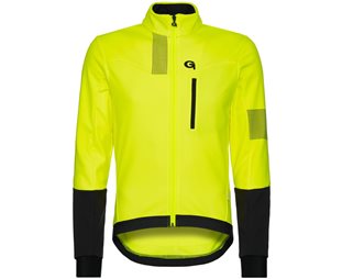 Gonso Pyöräilytakki Valaff Softshell Jacket Men Safety Yellow/Black