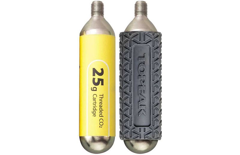 Topeak Co2-Pump Kolsyrepatron Gängad 2-Pack + 1 Silikonskydd