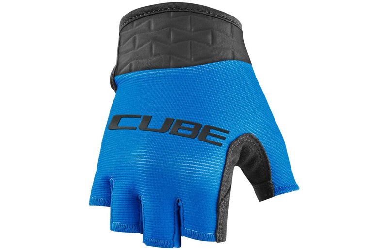 Cube Performance Short Finger Gloves Kids Blue