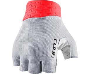 Cube Performance Short Finger Gloves Grey/Red