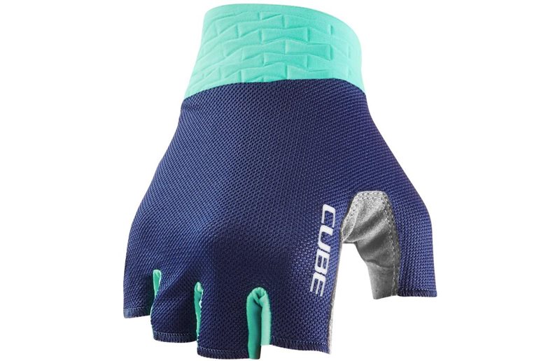 Cube Performance Short Finger Gloves Blue/Mint