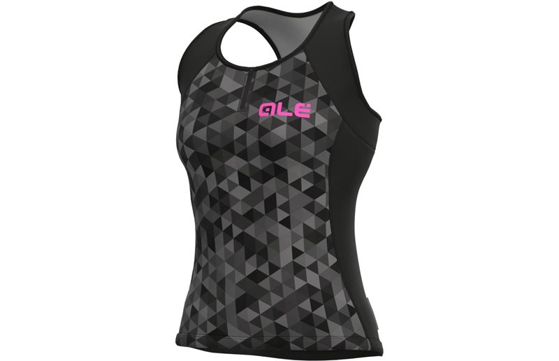 Alé Cycling Solid Triangles Tank Top Women Grey/Black