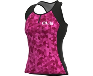 Alé Cycling Solid Triangles Tank Top Women Fluo Pink/Violet