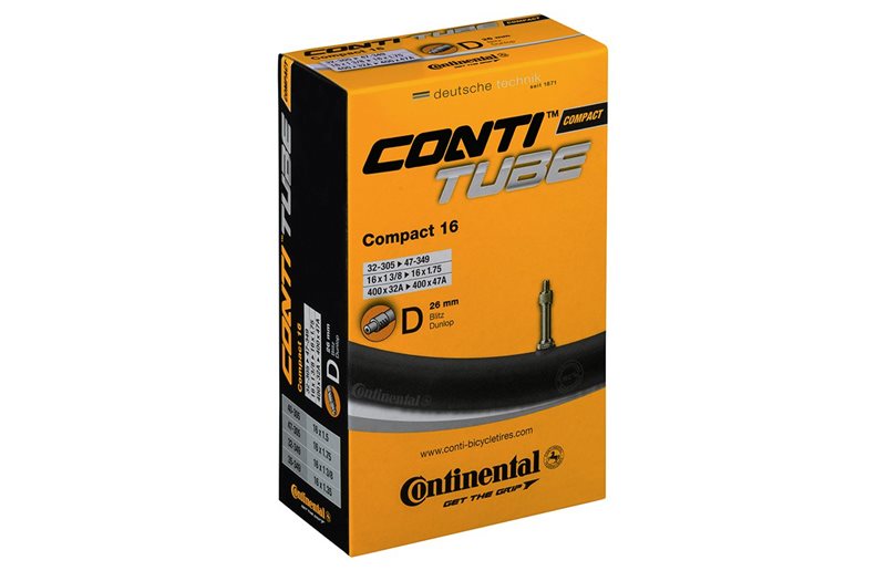 Sykkelslange Continental Compact 16" Schrader 34mm 32/47-305/349