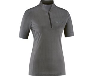 Gonso Naisten pyöräilypaita Fodara Half-Zip SS Bike Jersey Women Black Allover