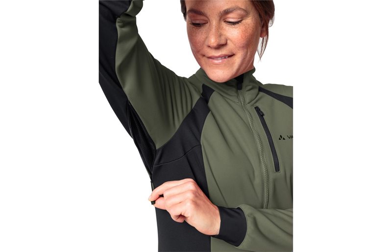 VAUDE Naisten pyöräilytakki Posta Softshell Jacket Women Cedar Wood