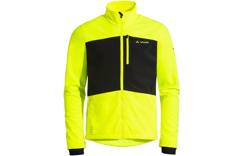 VAUDE Pyöräilytakki Virt II Softshell Jacket Men Neon Yellow