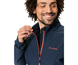 VAUDE Pyöräilytakki Wintry IV Softshell Jacket Men Dark Sea/Red