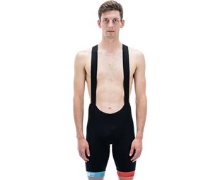 Cube Pyöräilyshortsit Teamline Bib Shorts Men Black N Blue N Red
