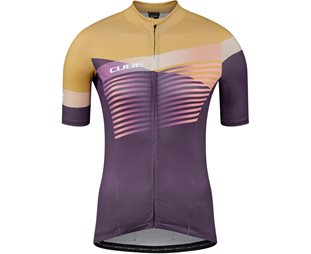 Cube Naisten pyöräilypaita Teamline SS Jersey Women Violetnsand