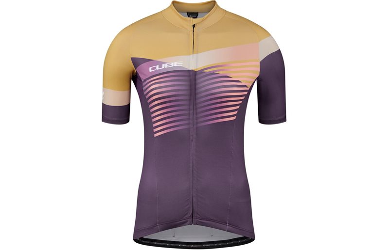 Cube Naisten pyöräilypaita Teamline SS Jersey Women Violetnsand