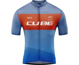 Cube Pyöräilypaita Teamline CMPT SS Jersey Men Blue N Red N Grey