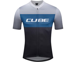 Cube Pyöräilypaita Teamline CMPT SS Jersey Men Blacknbluengrey