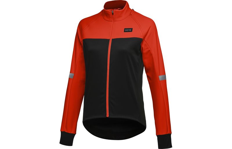 GORE WEAR Naisten pyöräilytakki Phantom Jacket Women Black/Fireball