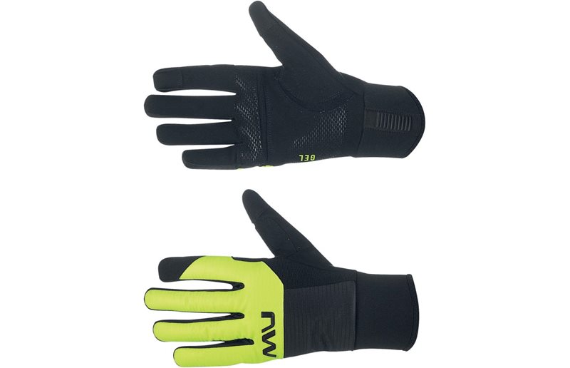 Northwave Fast Gel Gloves Men Black/Yellow Fluo
