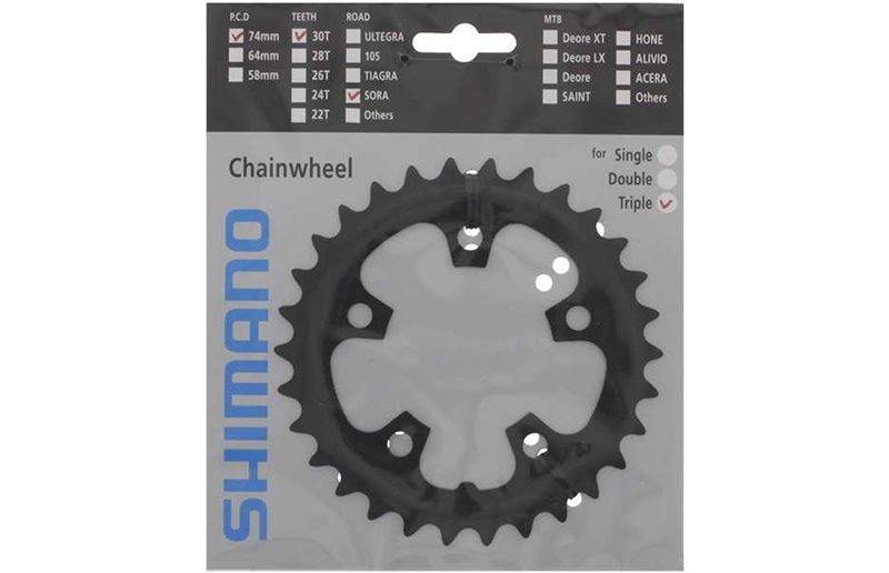Shimano Drev Sora Fc-3503 74 Bcd 9 Växlar 30T Svart