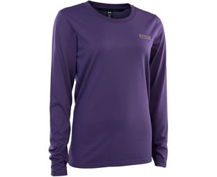 ION Naisten pyöräilypaita DriRelease S_Logo LS Tee Women Dark Purple