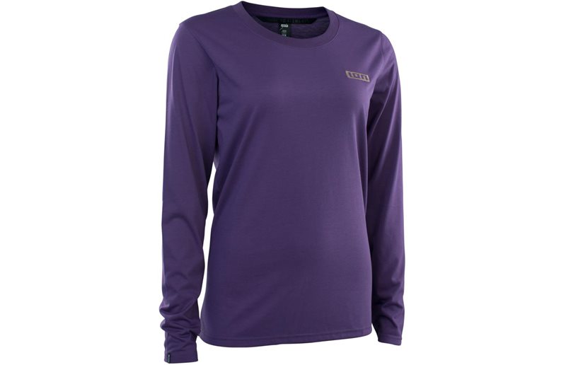ION Naisten pyöräilypaita DriRelease S_Logo LS Tee Women Dark Purple