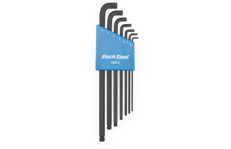 Kuusiokoloavainsarja Park Tool HXS-3 Stubby Hex Wrench Set 7-osainen 1.5-6mm Lyhyt L-muoto