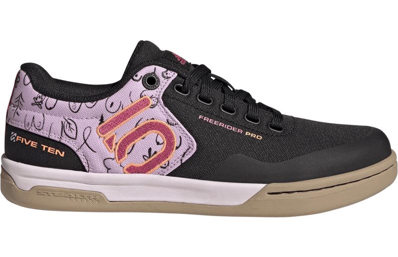 Adidas Five Ten Naisten pyöräilykengät Freerider Pro Canvas Core Black/Bliss Lilac/Beam Orange