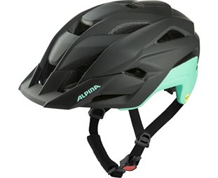 Alpina Stan Mips Sykkelhjelm Black/Turquoise Matte