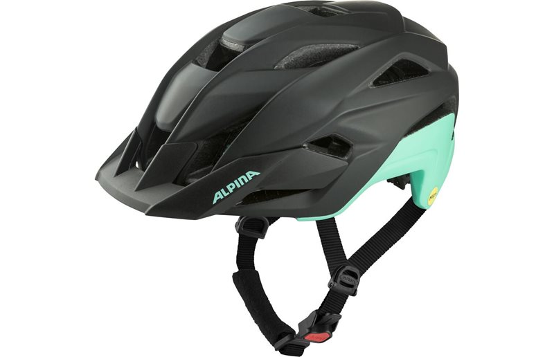 Alpina Stan Mips Sykkelhjelm Black/Turquoise Matte