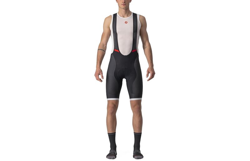 Castelli Pyöräilyshortsit Competizione Kit Bib Shorts Men Black/Silver Gray
