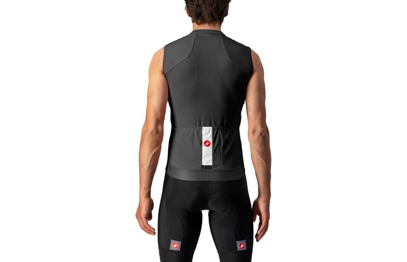 Castelli Pyöräilypaita Entrata VI Sleeveless Jersey Men Light Black/Dark Gray/Ivory
