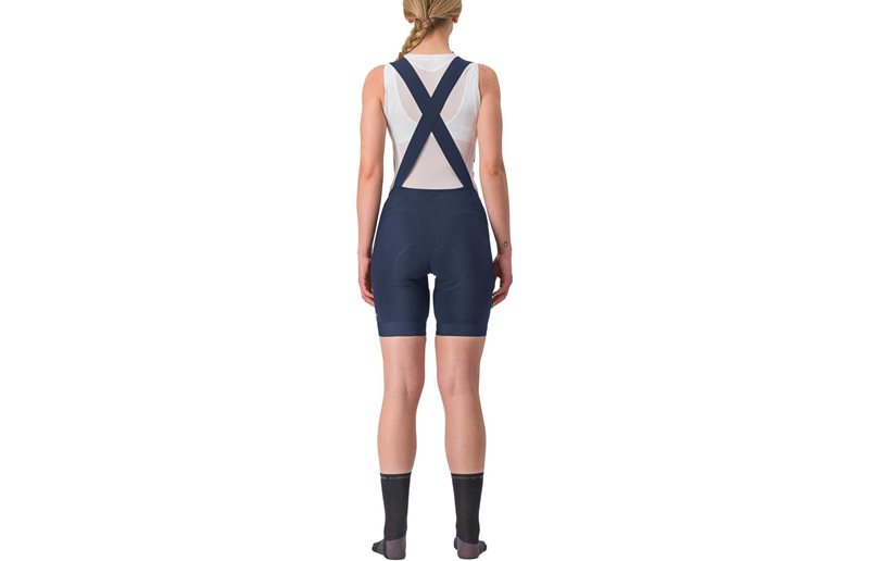 Castelli Naisten pyöräilyshortsit Endurance Bib Shorts Women Belgian Blue