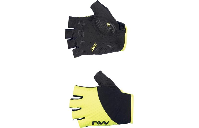 Northwave Fast Short Finger Gloves Men Yellow Fluo/Black