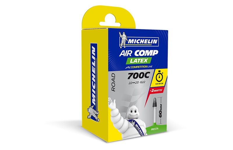 Michelin Cykelslang Aircomp Latex tube 18/25-622 Racerventil 60 mm
