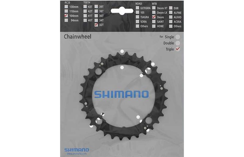 Shimano Eturatas Deore FC-M480 104 BCD 9-vaihteinen 32T Musta
