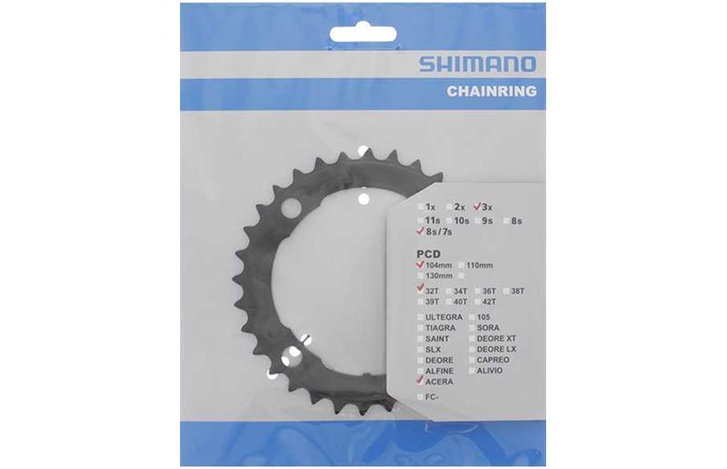Shimano Kedjedrev Fc-M361 104 Bcd 7/8 Växlar 32T Svart