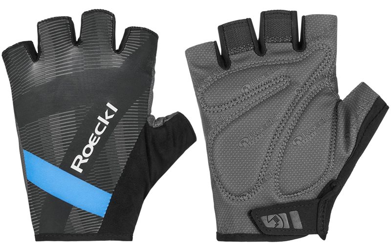 Roeckl Busano Gloves Black Shadow/Ibiza Blue